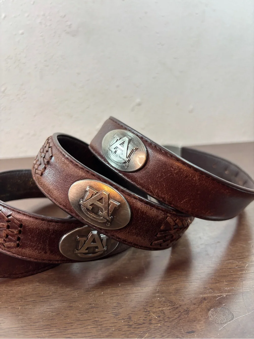Auburn Tiger Men’s Collegiate Leather Belt